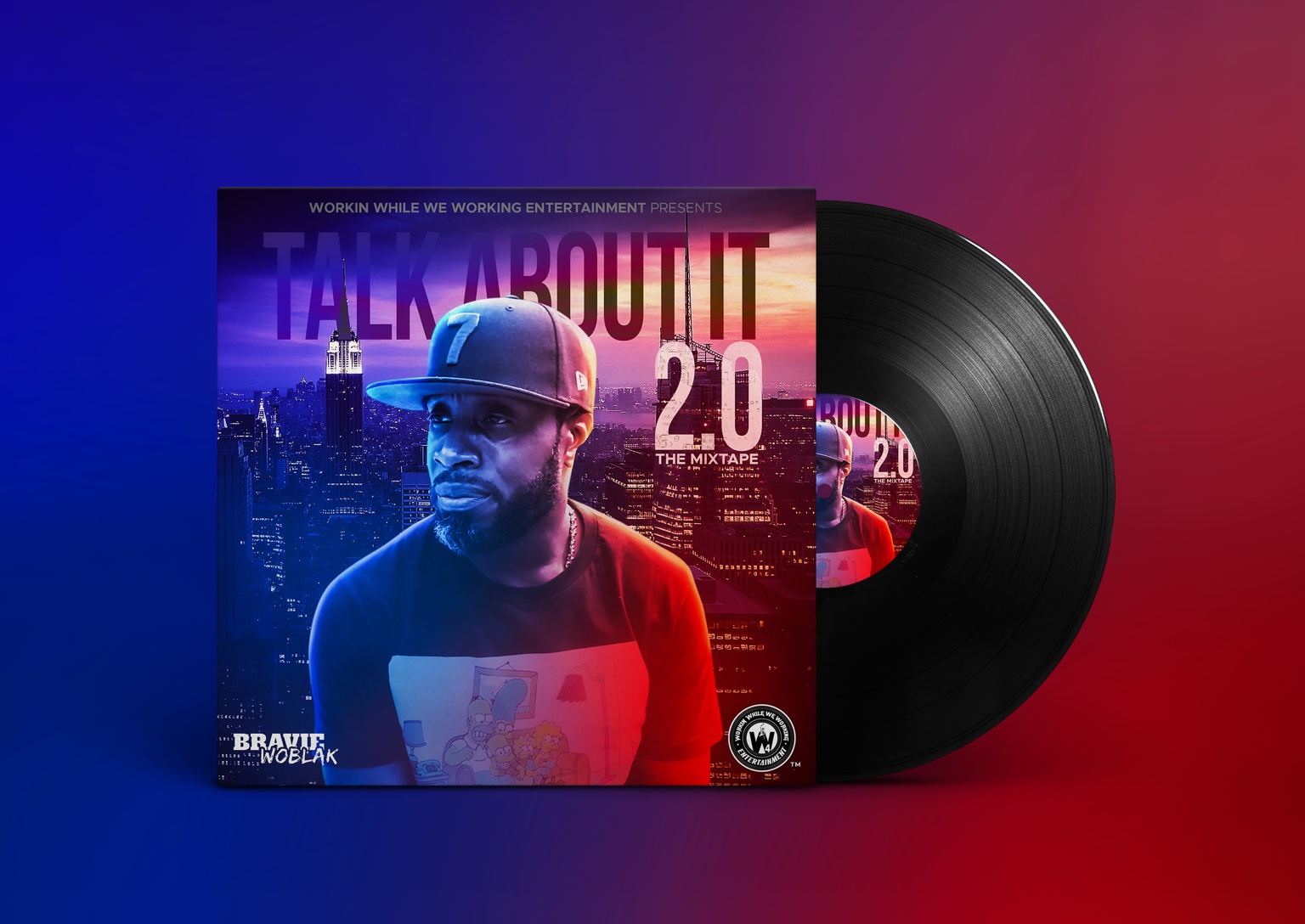 TALKABOUT IT 2.0 mixtape artwork by Bravie WoBlak